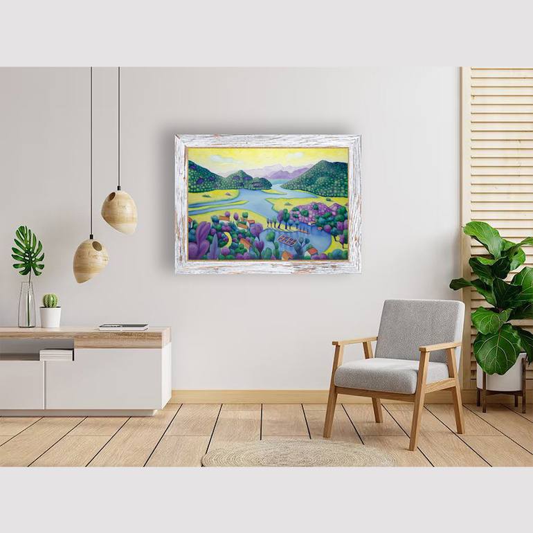 Original Modernism Landscape Painting by Boris Subotic