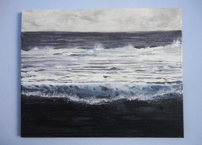 Original Beach Painting by Claire Townsend