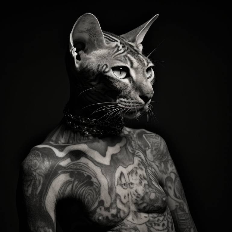 Original Conceptual Cats Digital by Derek Redican