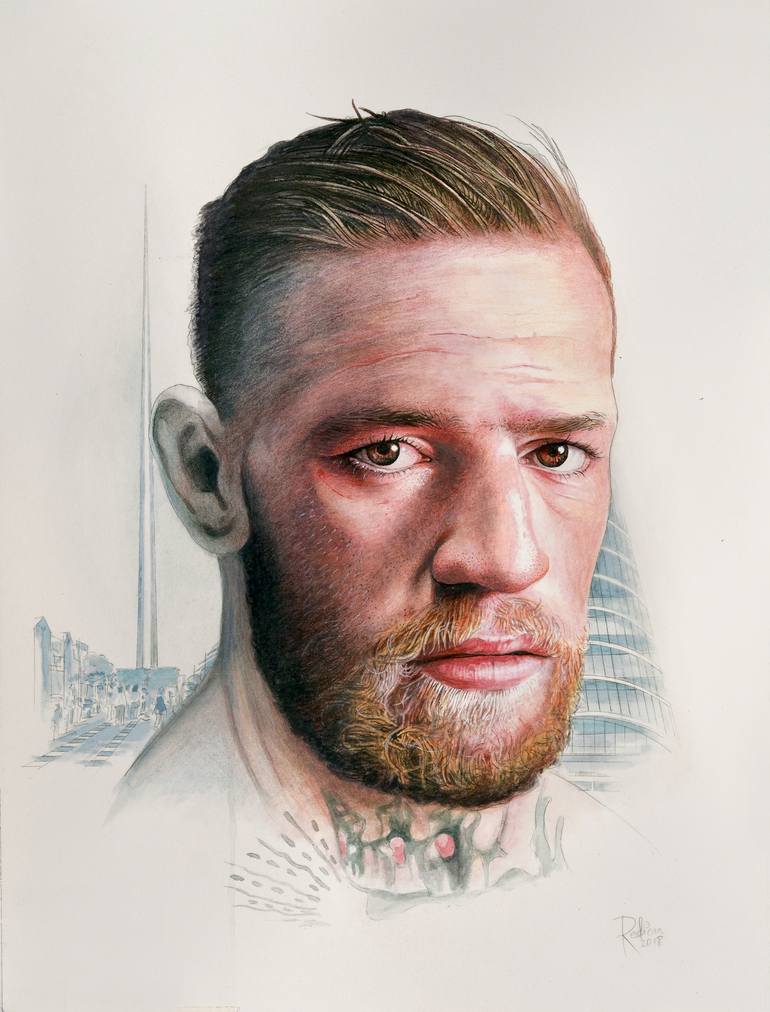 Conor McGregor realistic pencil drawing campestre.al.gov.br