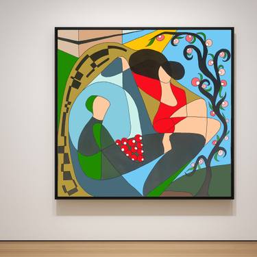 Original Art Deco People Paintings by Jeanluc Feugeas