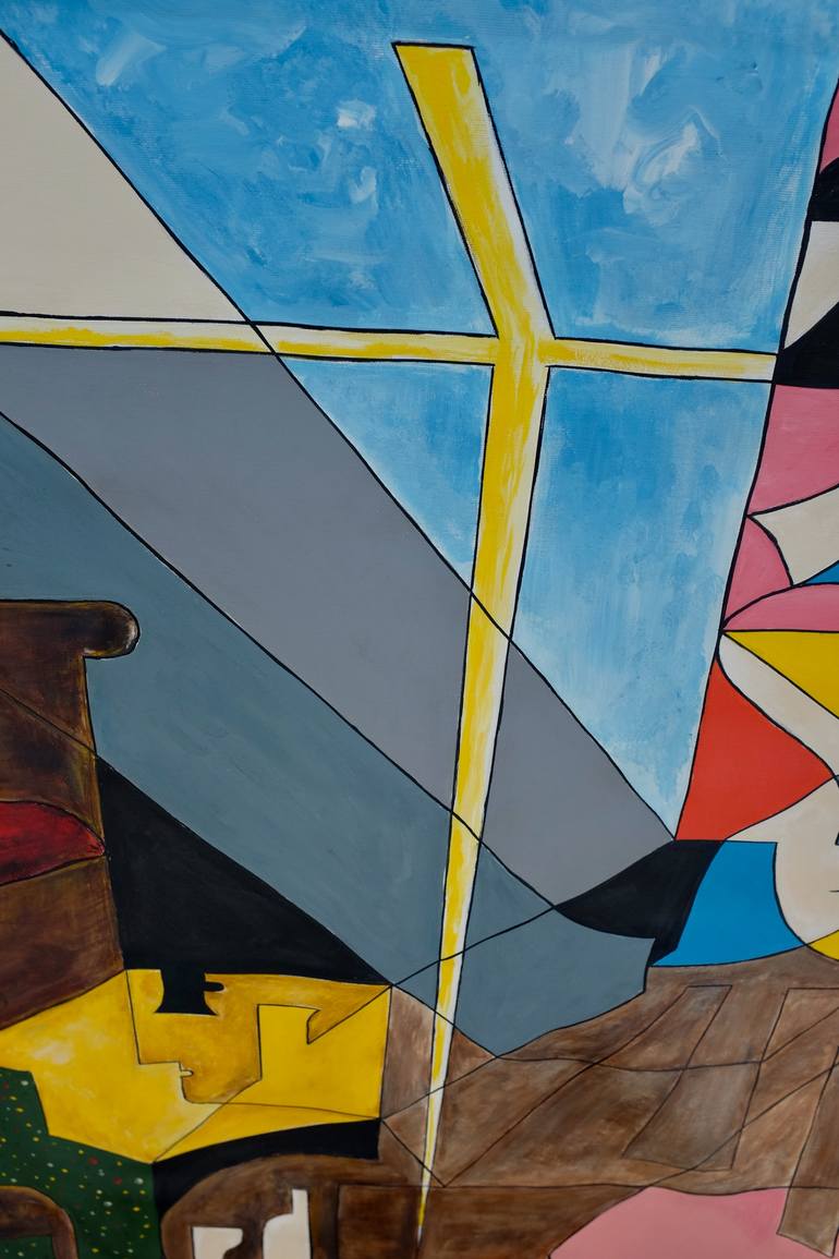 Original Abstract Expressionism Abstract Painting by Jeanluc Feugeas