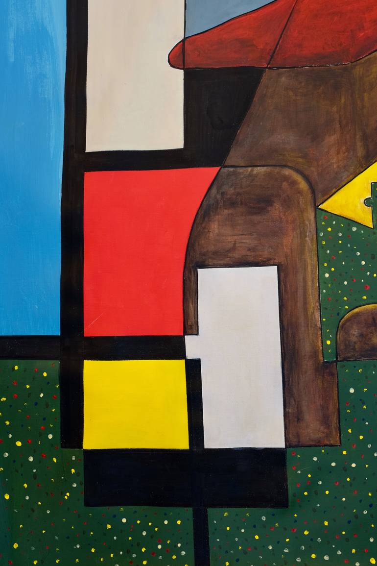 Original Abstract Expressionism Abstract Painting by Jeanluc Feugeas