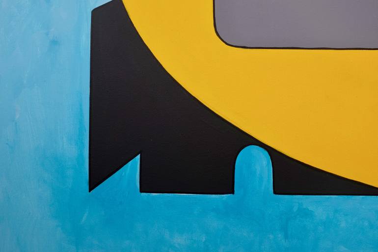 Original Art Deco Architecture Painting by Jeanluc Feugeas