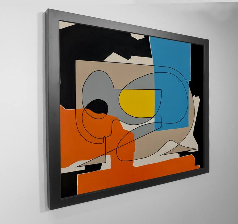 Original Art Deco Religion Painting by Jeanluc Feugeas