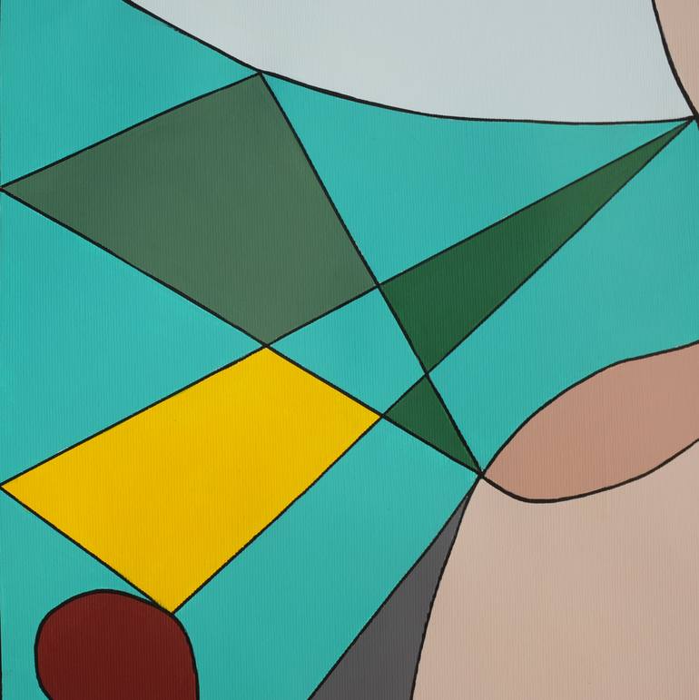 Original Art Deco Family Painting by Jeanluc Feugeas