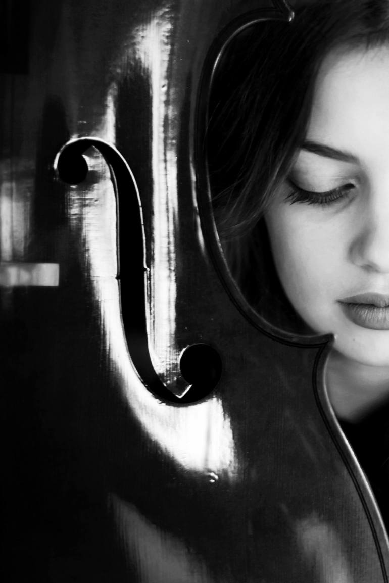 cello art black and white