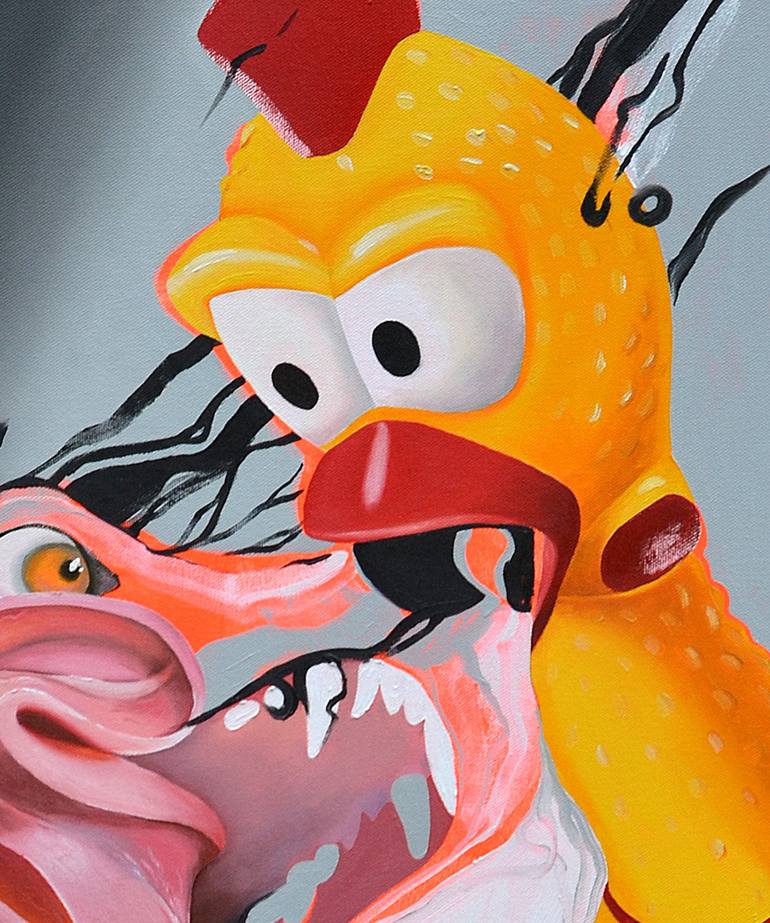 Original Pop Art Animal Painting by Krystyna Sirenko