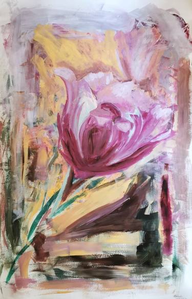 Print of Expressionism Floral Paintings by Sarah Fenwick