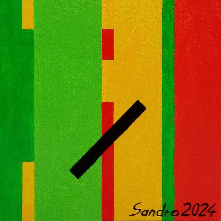 Original Color Field Painting Abstract Painting by Sandro Chkhaidze