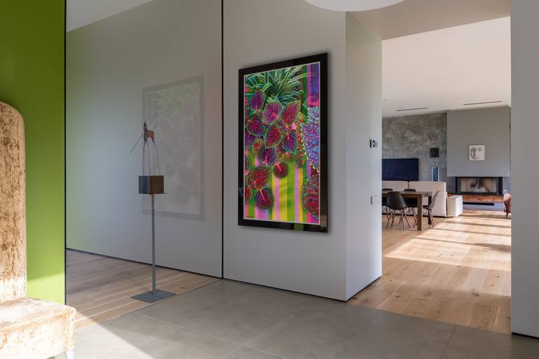 Original Abstract Expressionism Floral Painting by Sandro Chkhaidze