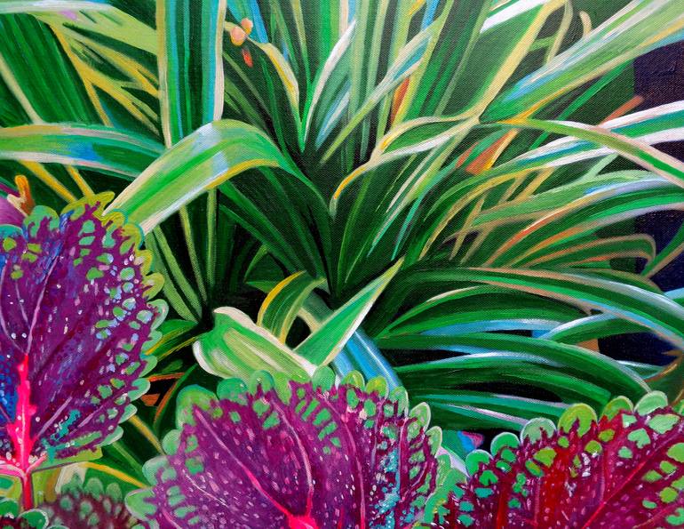 Original Abstract Expressionism Floral Painting by Sandro Chkhaidze