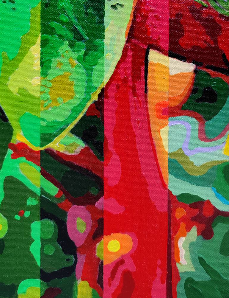 Original Abstract Floral Painting by Sandro Chkhaidze
