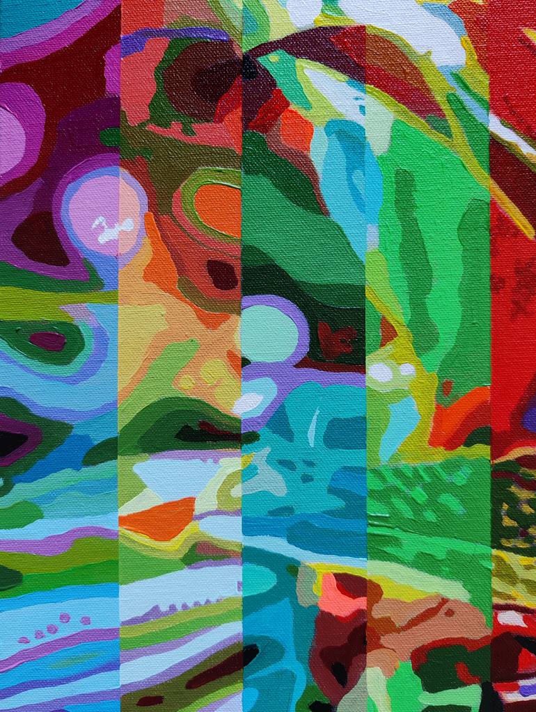 Original Abstract Floral Painting by Sandro Chkhaidze