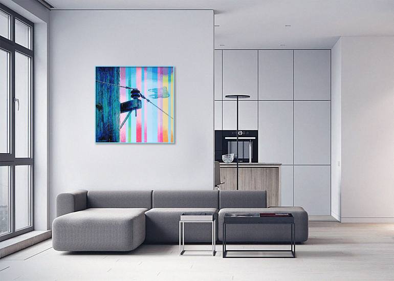 Original Pop Art Time Painting by Sandro Chkhaidze