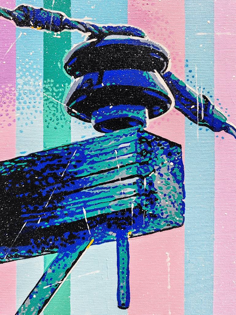 Original Pop Art Time Painting by Sandro Chkhaidze