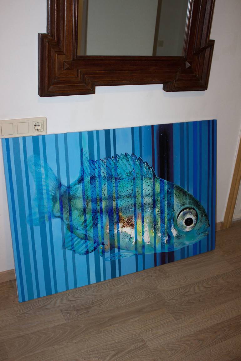 Original Photorealism Fish Painting by Sandro Chkhaidze