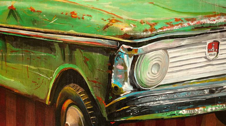 Original Pop Art Car Painting by Sandro Chkhaidze