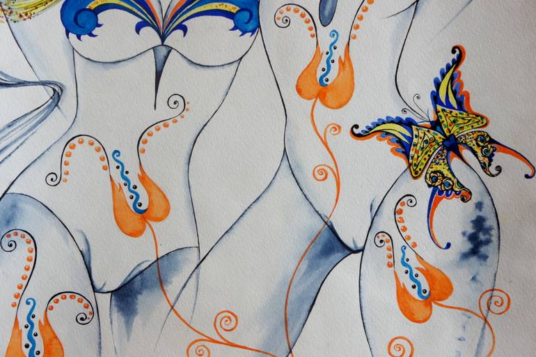 Original Art Deco Women Painting by Iryna Tatur