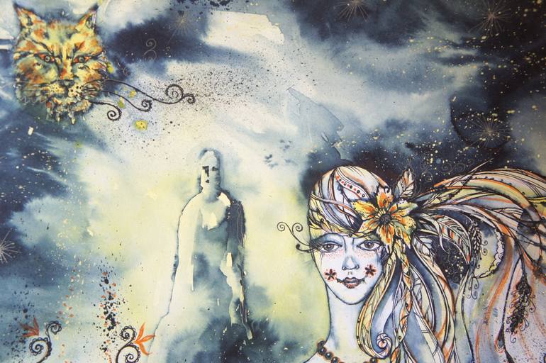 Original Folk Fantasy Drawing by Iryna Tatur