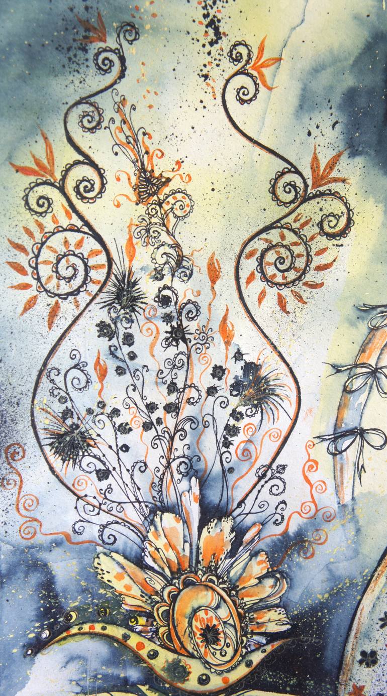 Original Folk Fantasy Drawing by Iryna Tatur