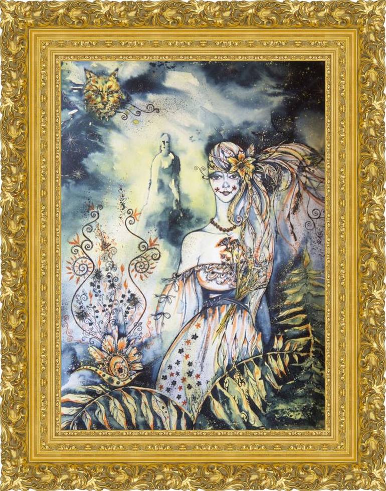 Original Folk Fantasy Drawing by Iryna Tatur