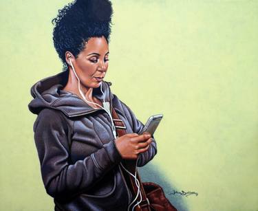 Original Figurative People Painting by John Dulieu