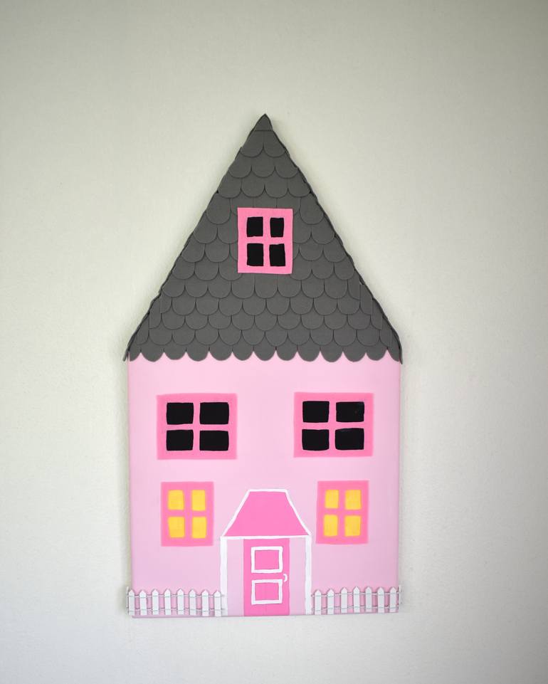 Original Folk Home Painting by Emily Veldman