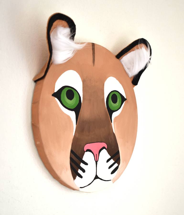 Original Folk Animal Mixed Media by Emily Veldman