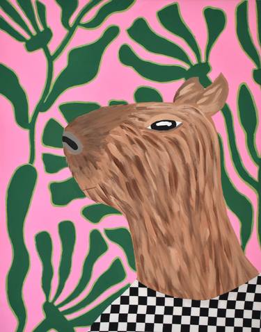 Original Folk Animal Painting by Emily Veldman