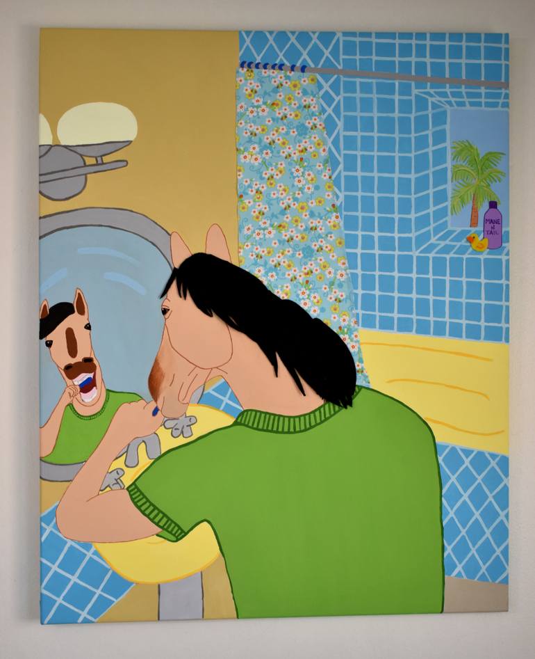 Original Folk Animal Painting by Emily Veldman