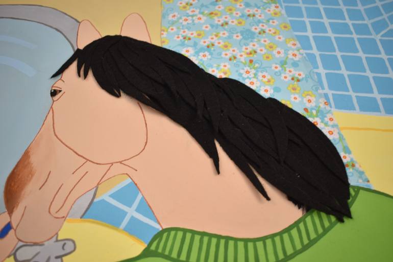 Original Folk Animal Painting by Emily Veldman