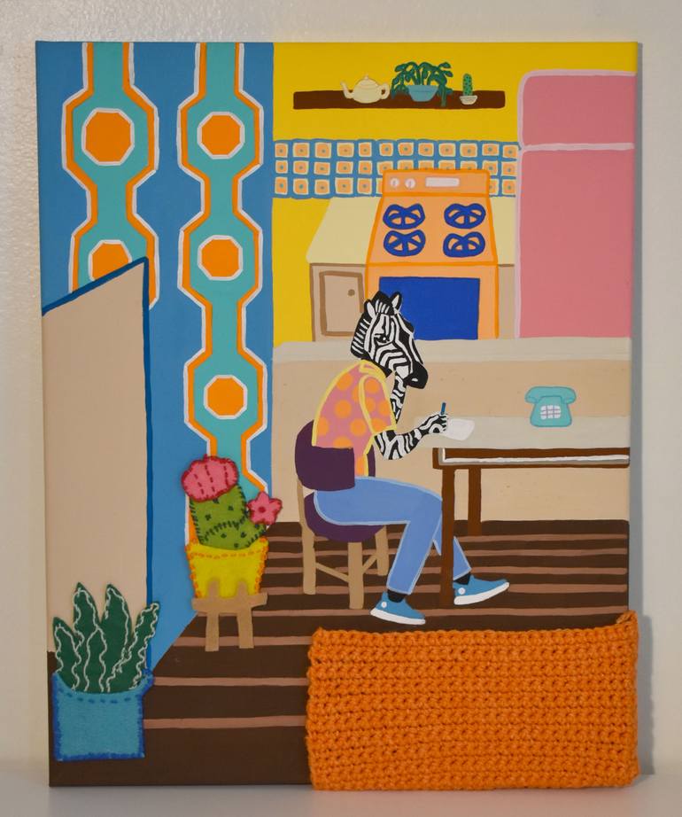 Original Folk Home Painting by Emily Veldman