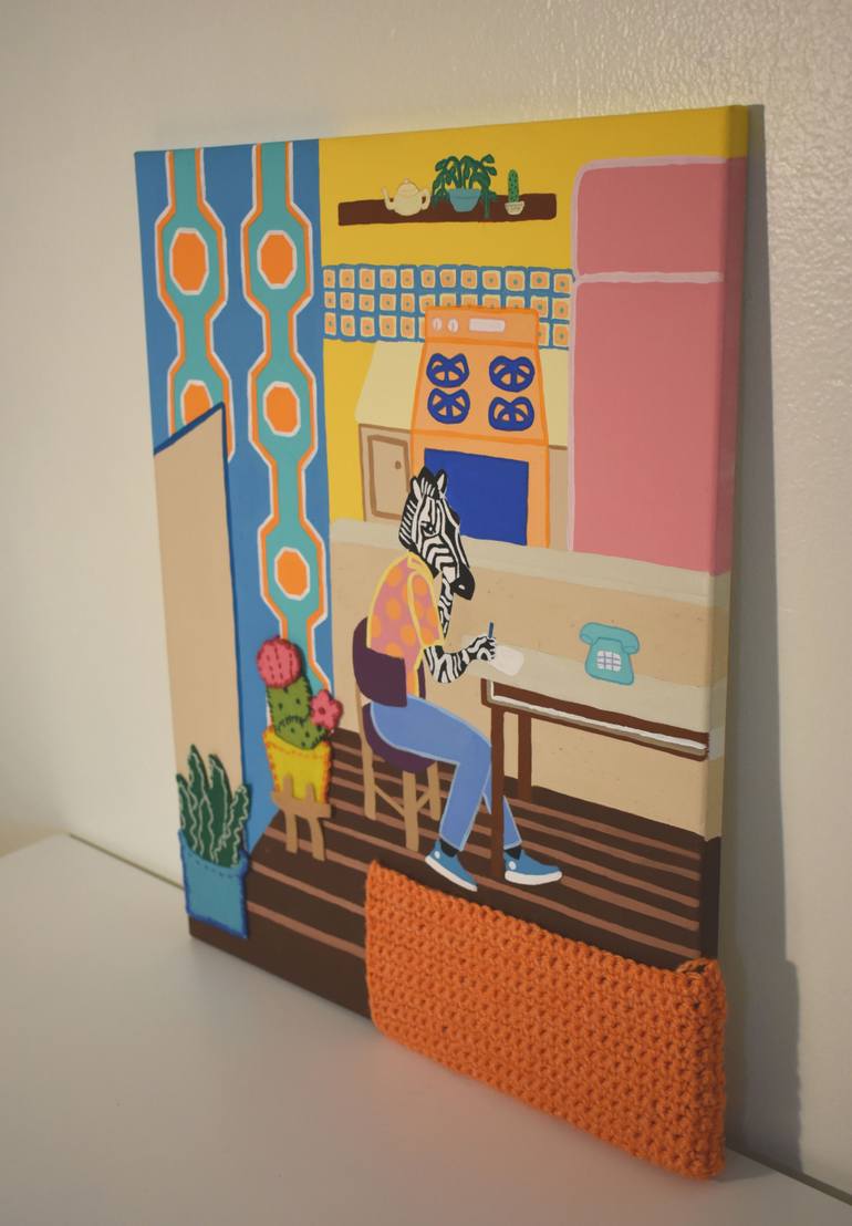Original Folk Home Painting by Emily Veldman