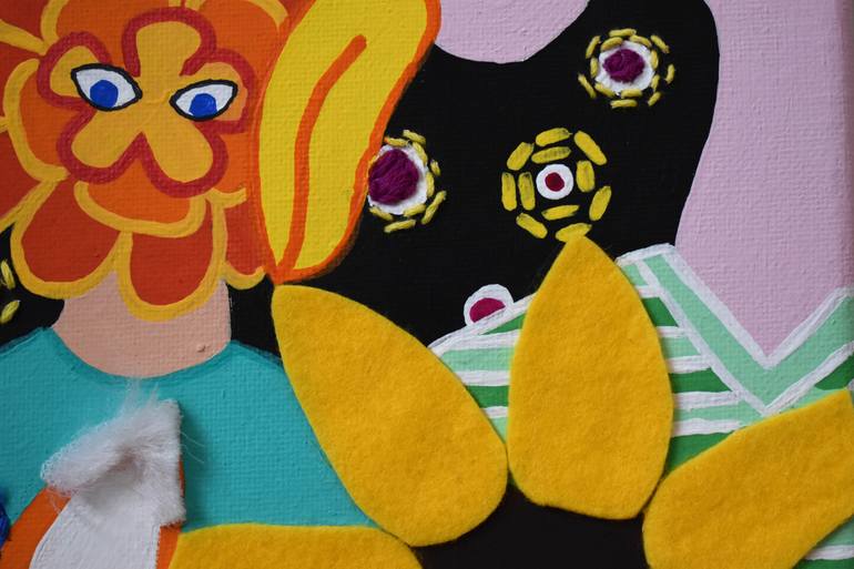 Original Folk Animal Painting by Emily Veldman