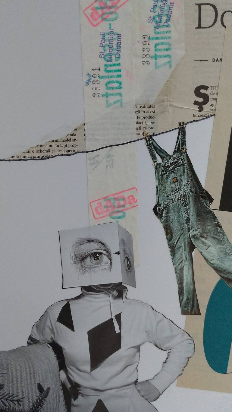Original Abstract Expressionism Pop Culture/Celebrity Collage by Viorel Costea