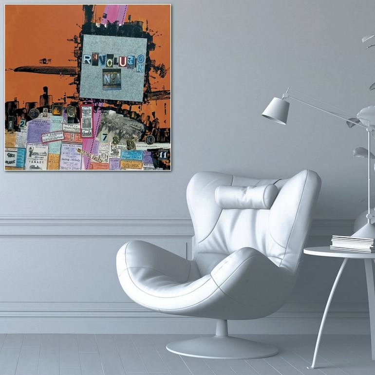Original Abstract Expressionism Abstract Painting by Viorel Costea