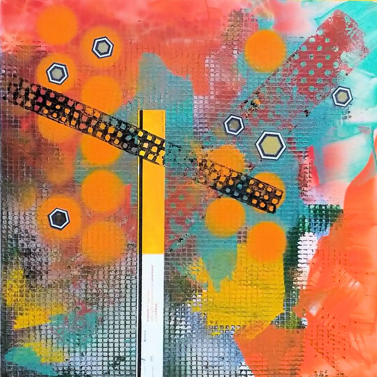 Original Abstract Expressionism Abstract Painting by Viorel Costea