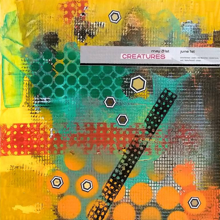 Original Abstract Expressionism Abstract Painting by Viorel Costea