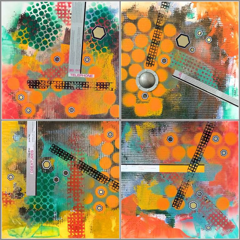 Original Abstract Expressionism Abstract Painting by Viorel Costea