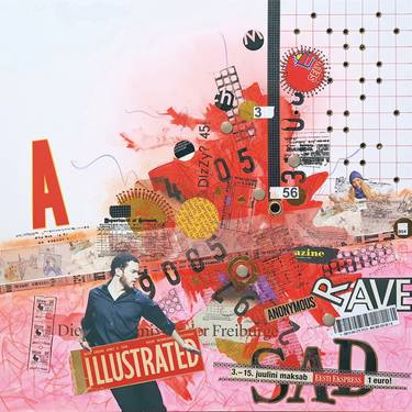 Original Conceptual Abstract Collage by Viorel Costea