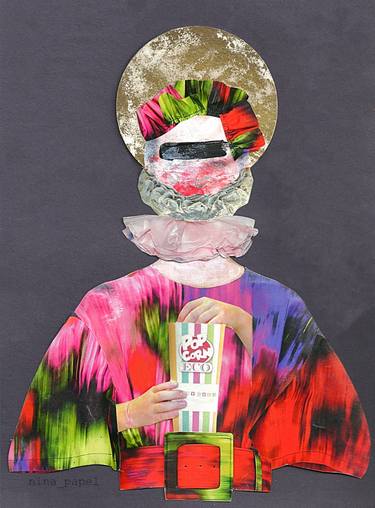 Print of Dada Portrait Collage by Nina Papel