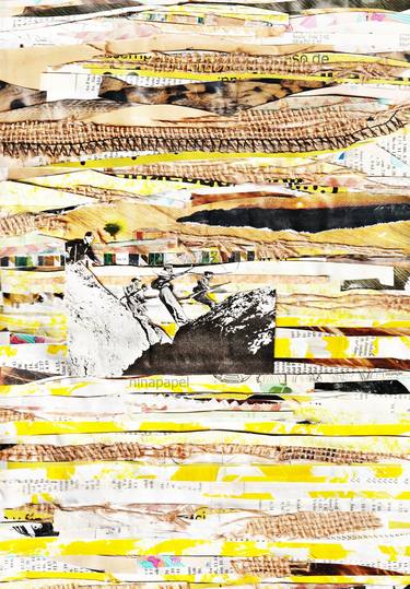 Original Dada Landscape Collage by Nina Papel