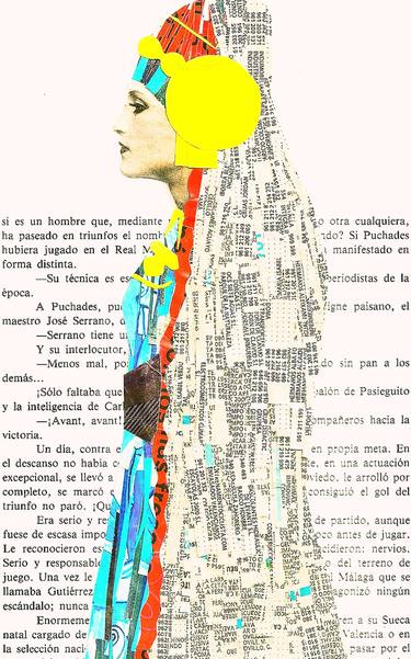 Original Dada Portrait Collage by Nina Papel