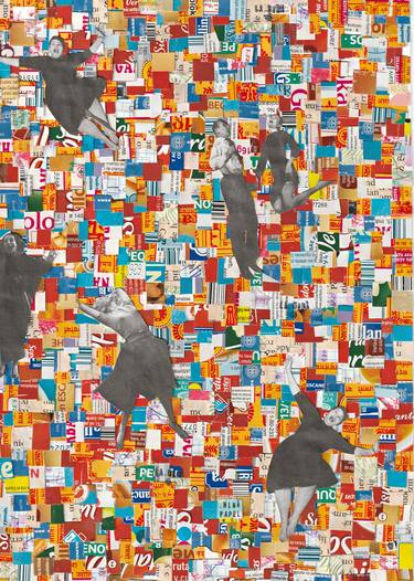 Print of People Collage by Nina Papel