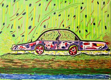 Print of Abstract Expressionism Automobile Paintings by Donatas Prusevicius
