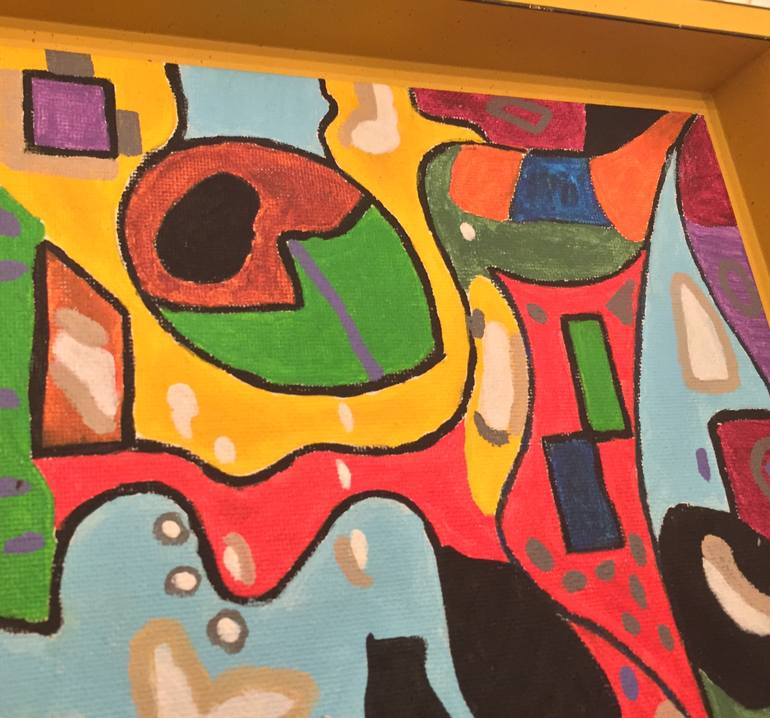 Original Abstract People Painting by Donatas Prusevicius