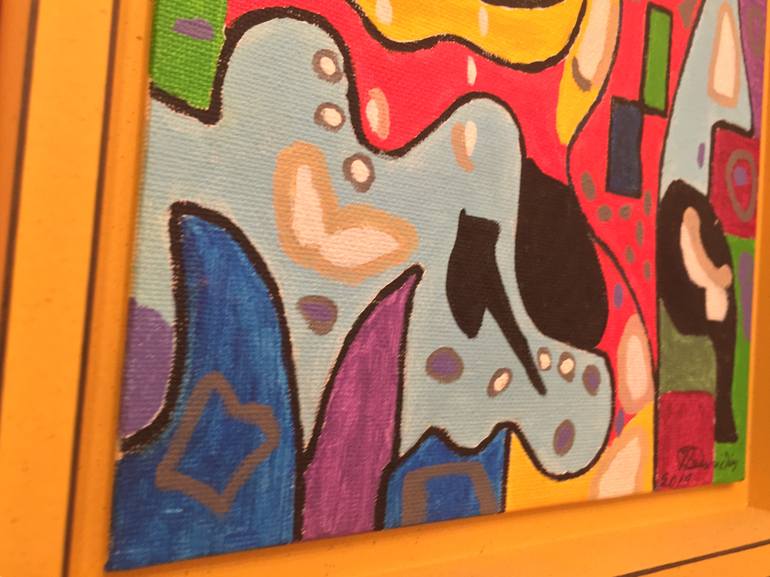 Original Abstract People Painting by Donatas Prusevicius