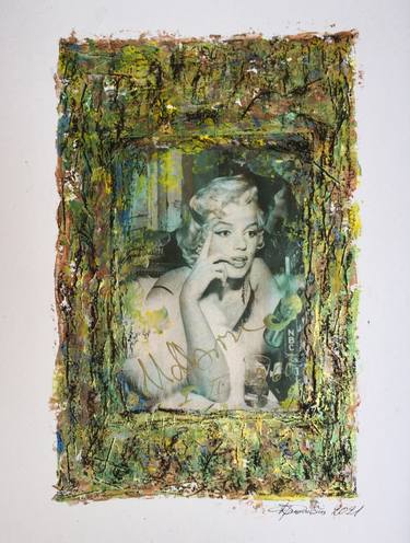 Original Painting Collage MARILYN MONROE 2021 thumb