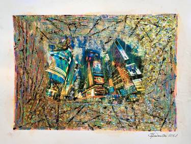 Original Abstract Cities Paintings by Donatas Prusevicius